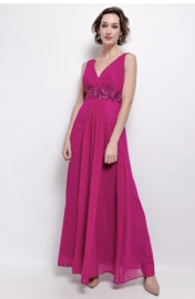 plus size galajurk fuchsia maat 46, 48, 50