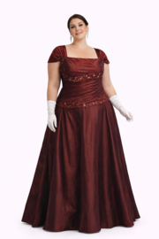 Bordeaux galajurk grote maat 48 t/m 54