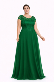 Lichtgroene galajurk grote maat 50, 52, 54