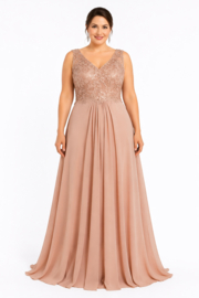 pastelkleur grote maat galajurk 50, 52, 54