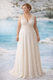 Bruidsjurk grote maat 48 t/m 58