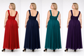 Paarse plus size galajurk maat 46-48