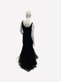 zwarte trouwjurk maat 34, 36