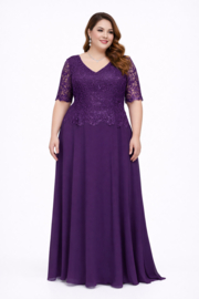 galajurk plus size paars maat 46, 48, 50