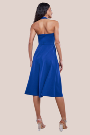 cocktailjurk kleur zwart en marineblauw maat 34,36