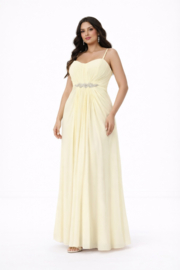 lichtgele avondjurk maat 34-40