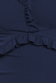 marineblauwe midi jurk maat 34/36