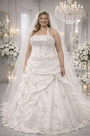 Grote maten Sissi trouwjurk maat 44 46 48