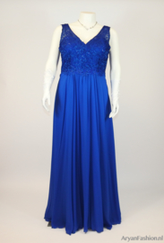 royalblauwe galajurk grote maat 50, 52, 54