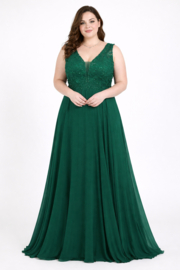 groene galajurk grote maat 46, 48, 50