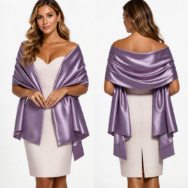 lila stola van satijn