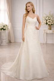 trouwjurk crème organza maat 34-38