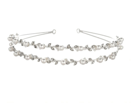bruids tiara parels
