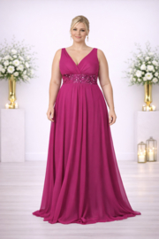 plus size galajurk fuchsia maat 46, 48, 50