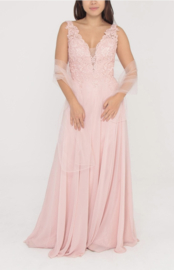 pastel kleur grote maat galajurk 48, 50