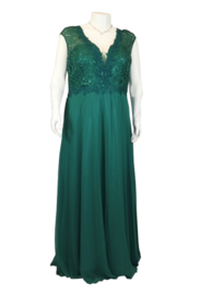avondjurk groen plus size maat 52 t/m 60