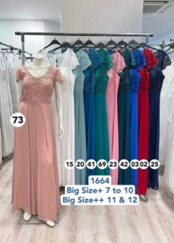avondjurk groen plus size maat 52 t/m 60