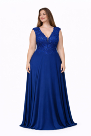 galajurk grote maten royalblauw maat 52 t/m 58