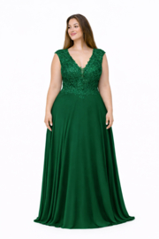 avondjurk groen plus size maat 52 t/m 60
