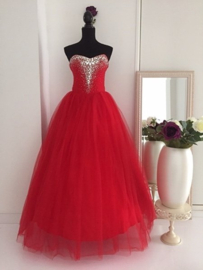 bruiloft jurk rood maat 34, 36
