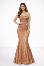 zalmroze zeemeermin avondjurk maat 34-36