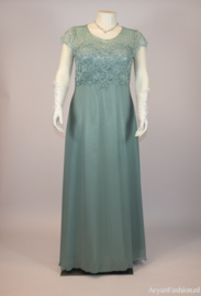 mintgroene grote maat galajurk 48, 50