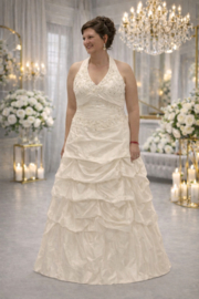 Trouwjurk grote maten ivoor maat 44 46 48