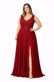 grote maat galajurk rood maat 50 t/m 60