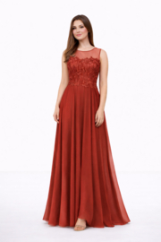 rode galajurk met kanten lijfje maat 38-40