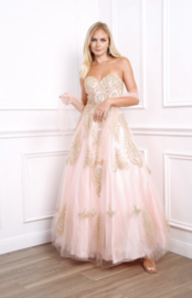 prinsessenjurk zalm maat 44, 46, 48