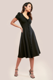 midi jurk zwart maat 34, 36