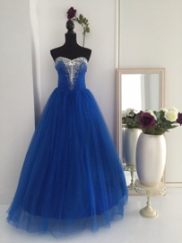 bruiloft jurk koningsblauw maat 34, 36, 38
