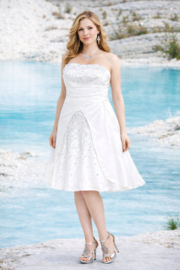 korte trouwjurk ivoor maat 34 t/m 40