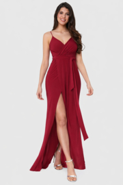 bordeaux galajurk met split maat 34 36