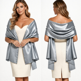 grijze stola van satijn