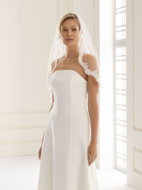Bianco Evento S106 bruidssluier 80 cm lang