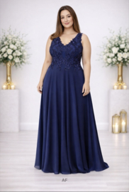 grote maat galajurk marineblauw maat 46 48 50