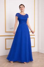 royalblauwe galajurk grote maat 50, 52, 54