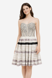 Strapless cocktailjurk sierstenen maat 34 36