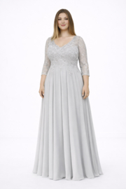 lange mouwen galajurk grote maat 46 t/m 50