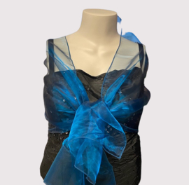 stola organza royalblauw