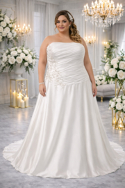 Grote maten prinsessen trouwjurk 48 50 52 ivoor