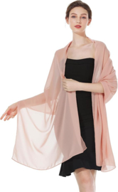 stola perzik kleur - stola chiffon