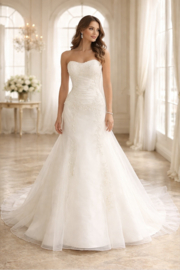 A lijn trouwjurk maaat 32, 34, 36