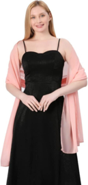 stola roze - stola chiffon