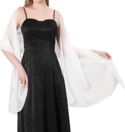 stola wit - stola chiffon