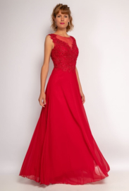 bruidsmeisjes jurk rood maat 36, 38, 40