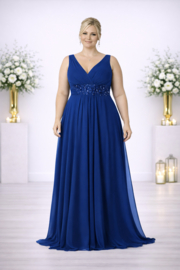 plus size avondjurk royalblauw maat 46, 48, 50