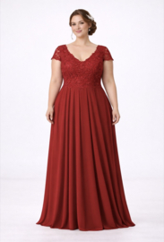 grote maat galajurk rood maat 50 t/m 58