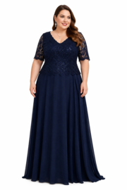 grote maat galajurk navy maat 46 48 50